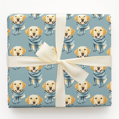 Bundle Up with the Yellow Lab - Wrapping Paper - Aspen & Arlo