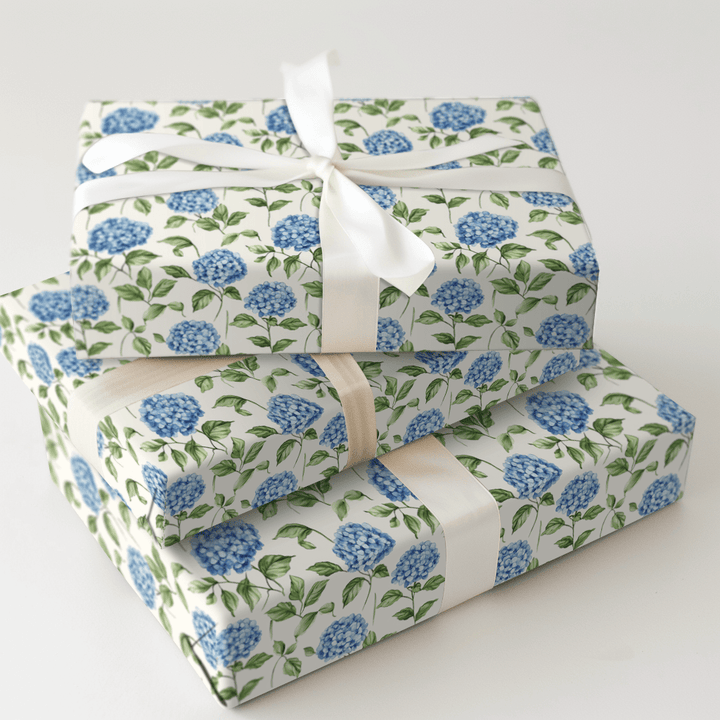 Bunny Blue Blooms - Wrapping Paper - Aspen & Arlo