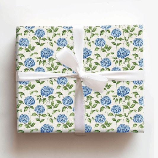 Bunny Blue Blooms - Wrapping Paper - Aspen & Arlo
