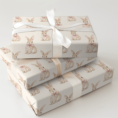Bunny Kisses and Pink Wishes - Wrapping Paper - Aspen & Arlo
