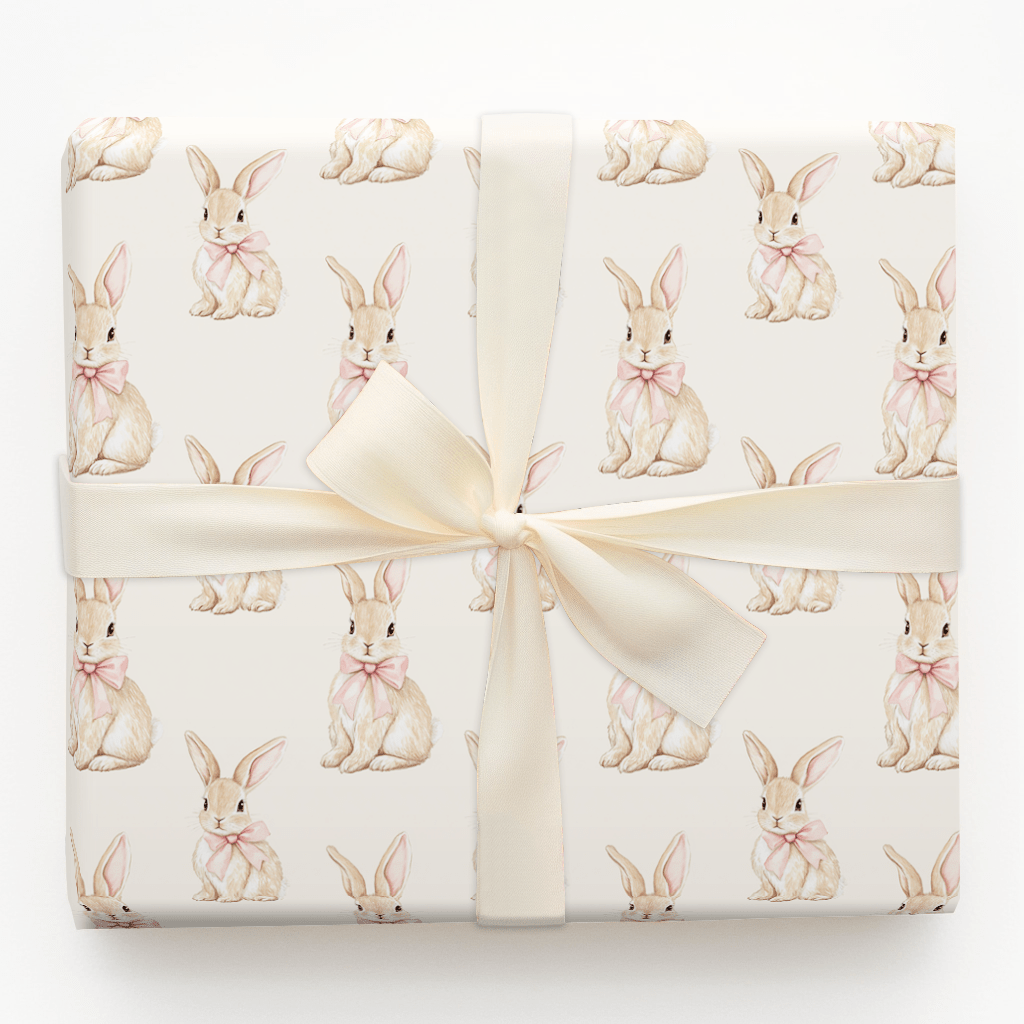 Bunny Kisses and Pink Wishes - Wrapping Paper - Aspen & Arlo
