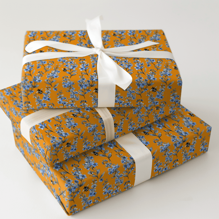 Buzzed on Blue - Wrapping Paper - Aspen & Arlo