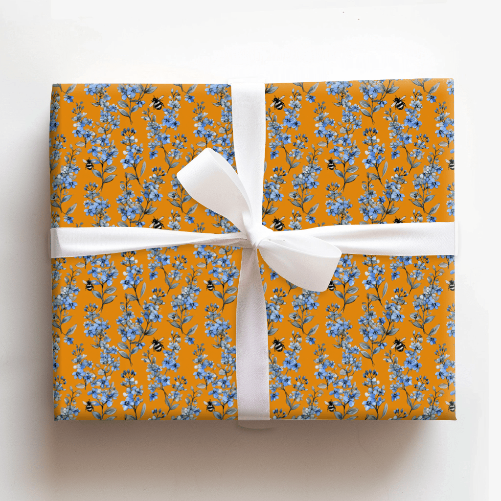 Buzzed on Blue - Wrapping Paper - Aspen & Arlo