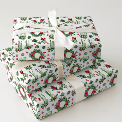Cactus and Carols - Wrapping Paper - Aspen & Arlo