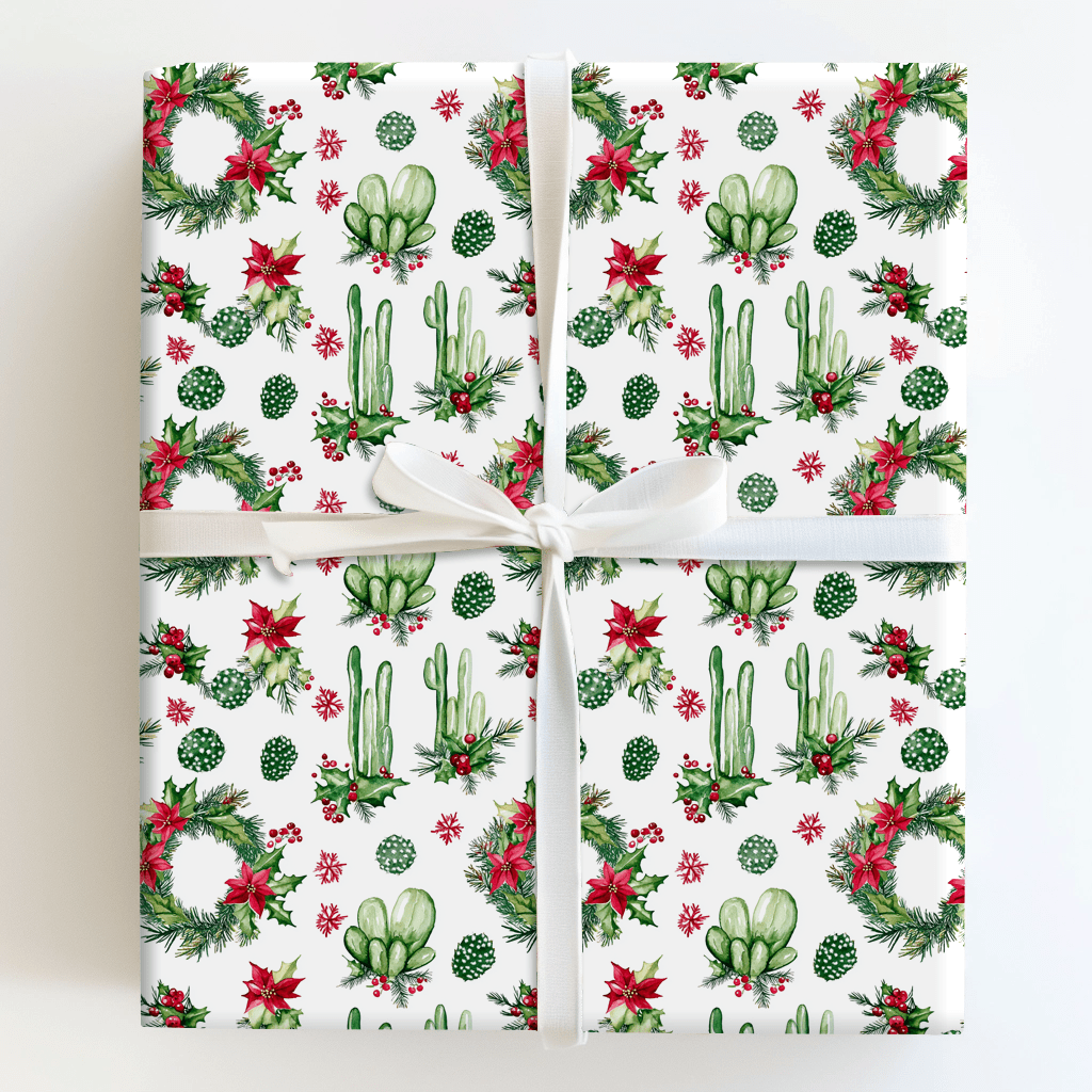 Cactus and Carols - Wrapping Paper - Aspen & Arlo