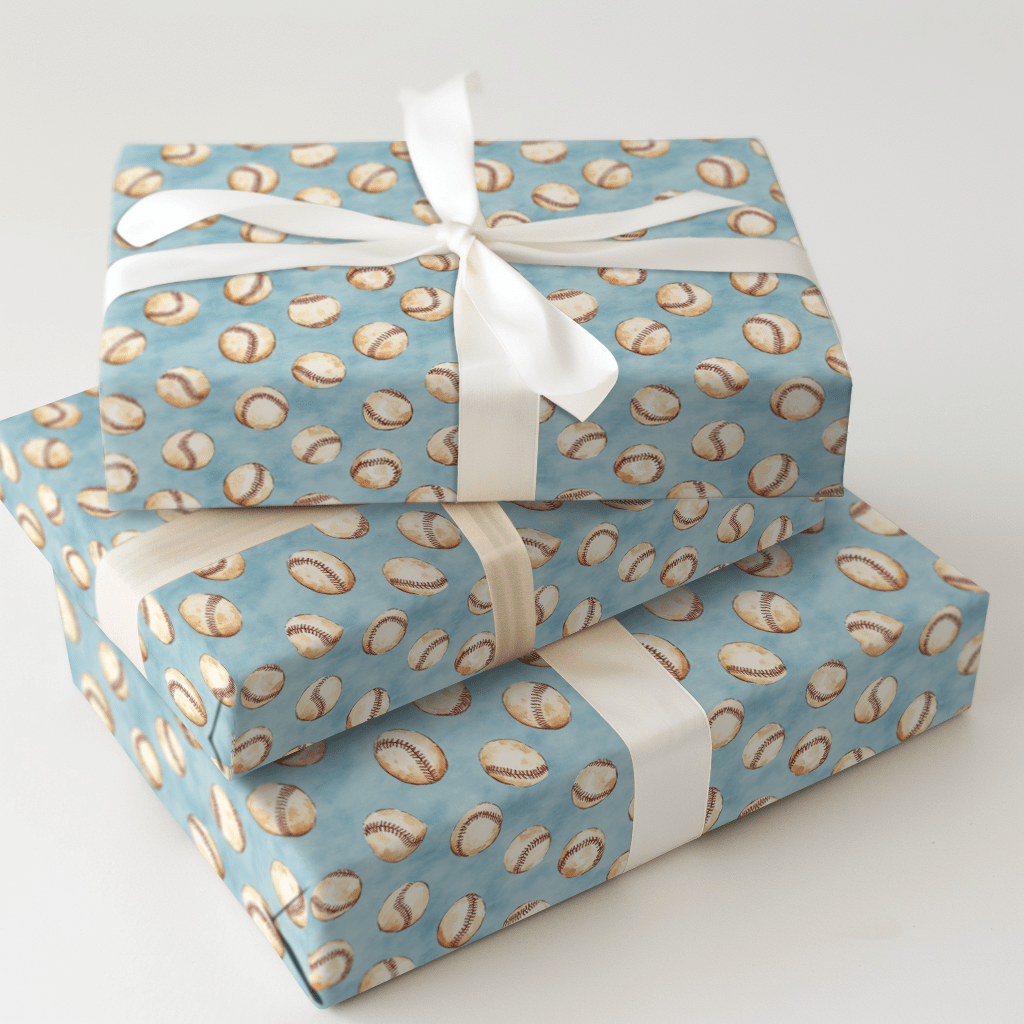 Call to the Bullpen - Wrapping Paper - Aspen & Arlo