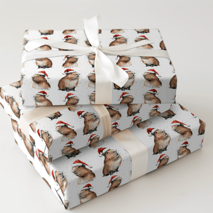 Capybara Festive - Wrapping Paper - Aspen & Arlo