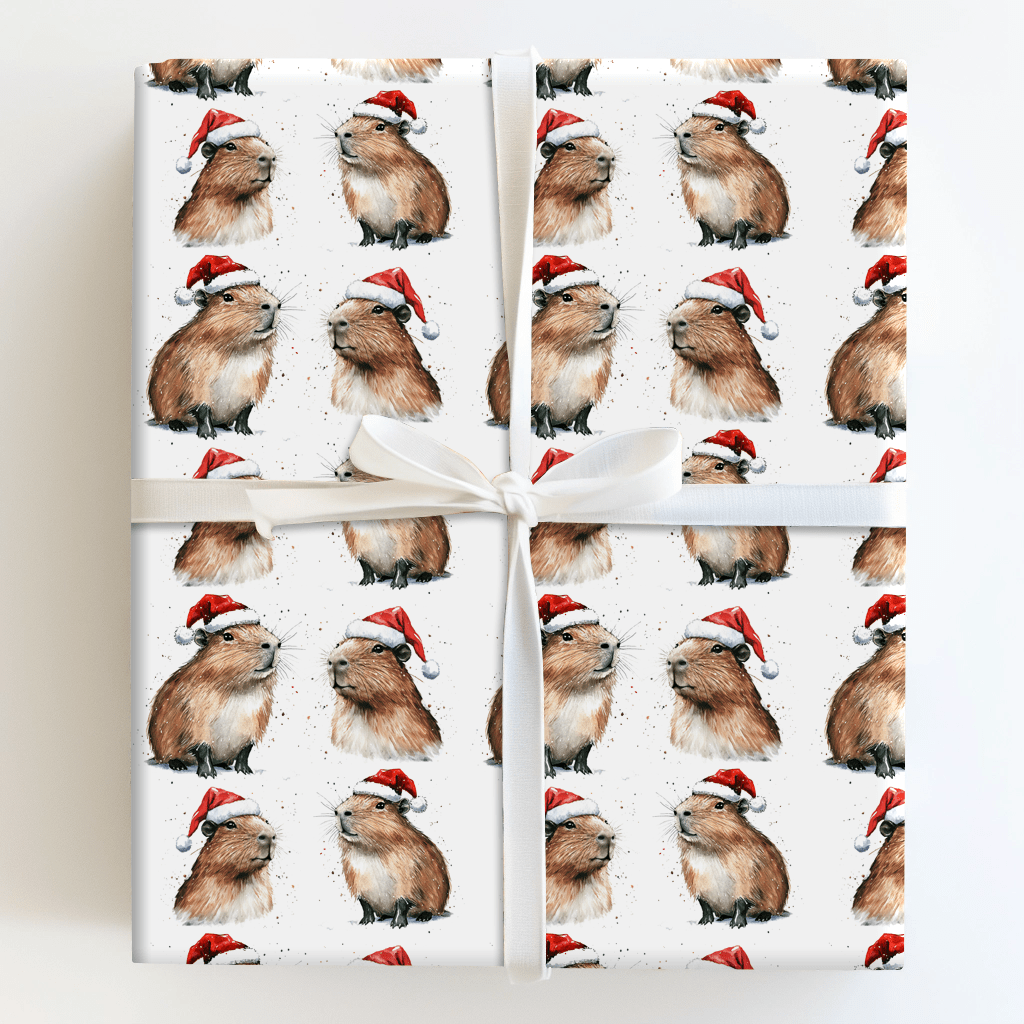 Capybara Festive - Wrapping Paper - Aspen & Arlo