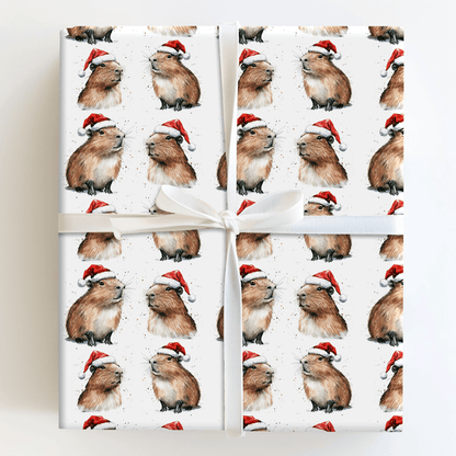 Capybara Festive - Wrapping Paper - Aspen & Arlo