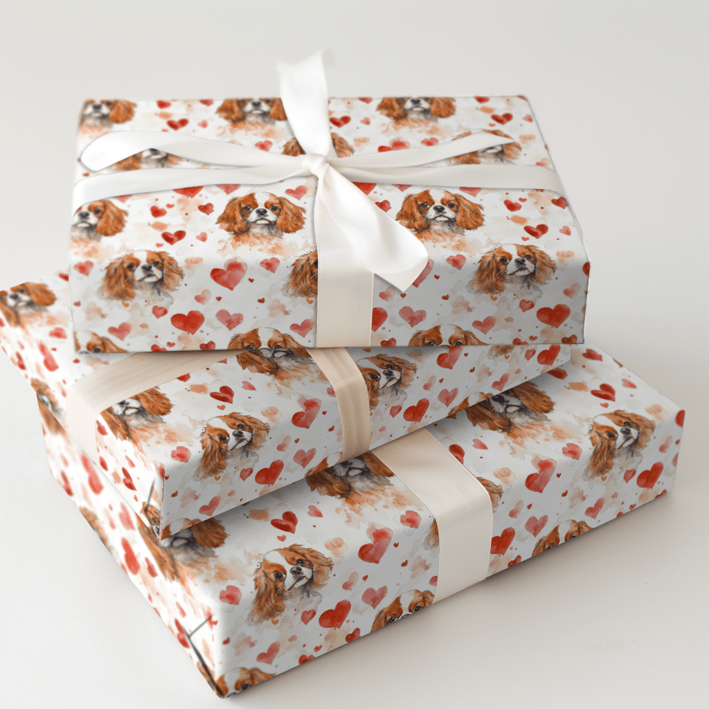 Cavalier King Charles Valentine - Wrapping Paper - Aspen & Arlo