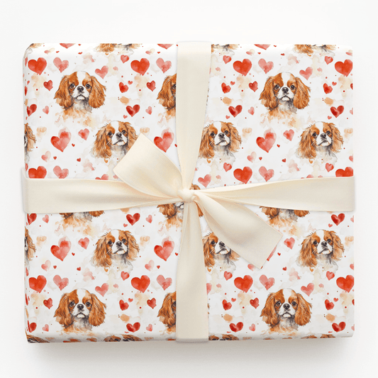 Cavalier King Charles Valentine - Wrapping Paper - Aspen & Arlo