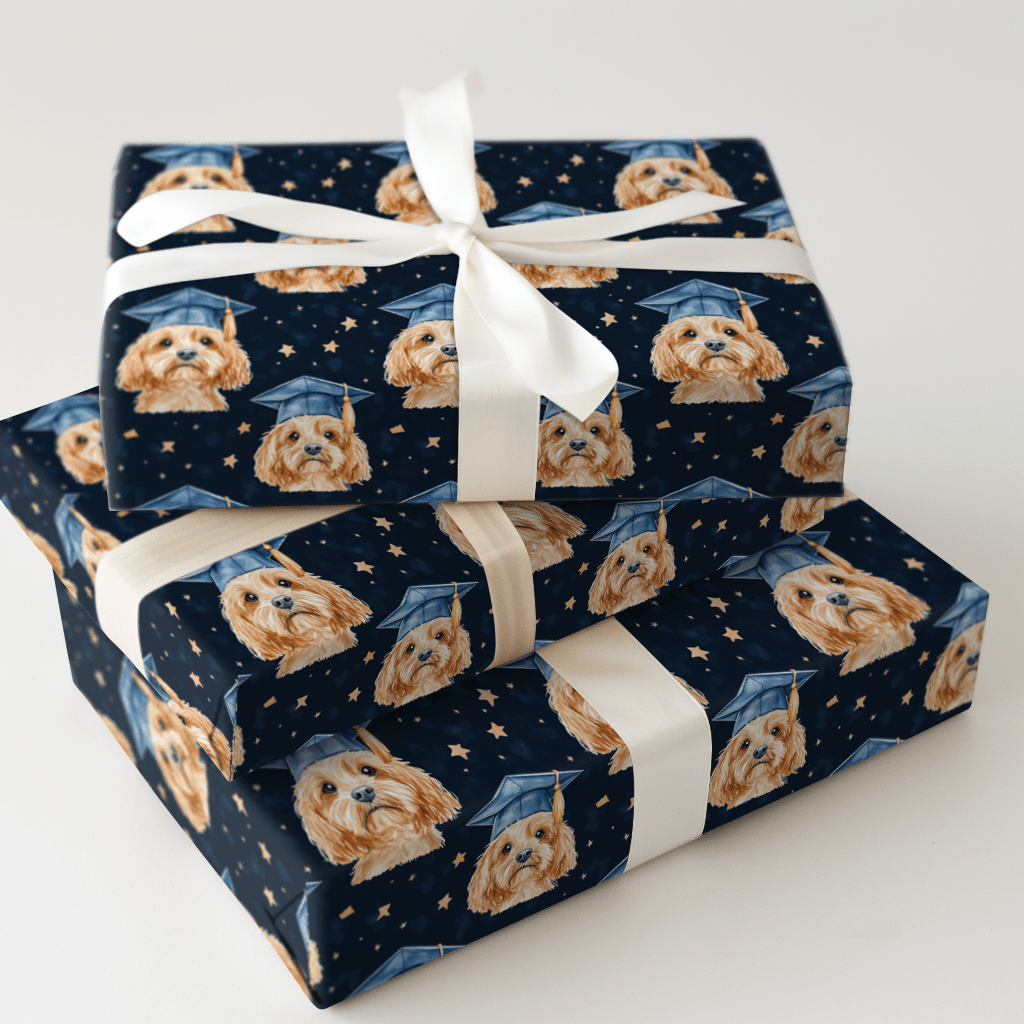 Cavapoo Graduate - Wrapping Paper - Aspen & Arlo