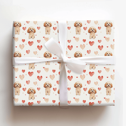 Cavapoo Valentine - Wrapping Paper - Aspen & Arlo