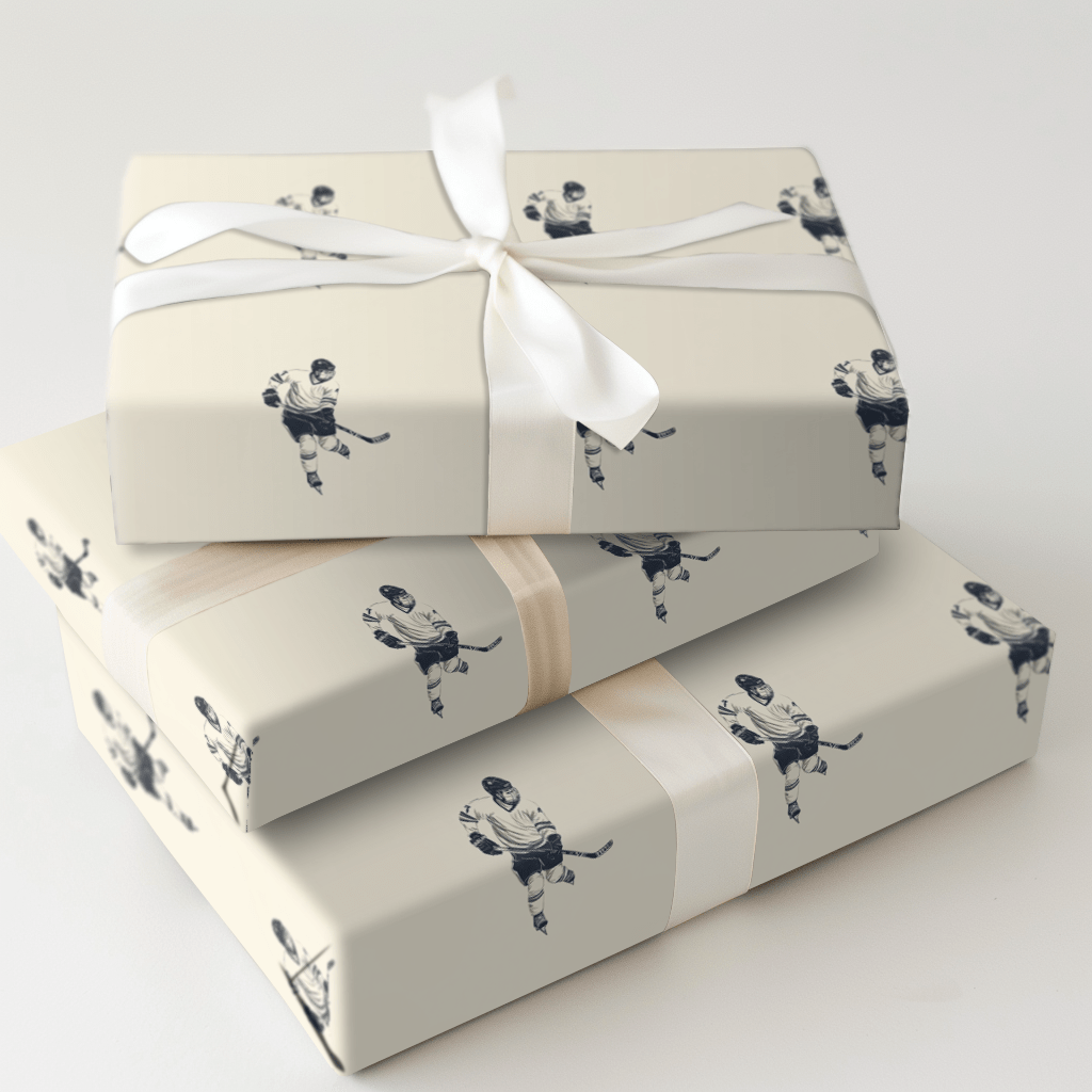 Center Ice - Wrapping Paper - Aspen & Arlo