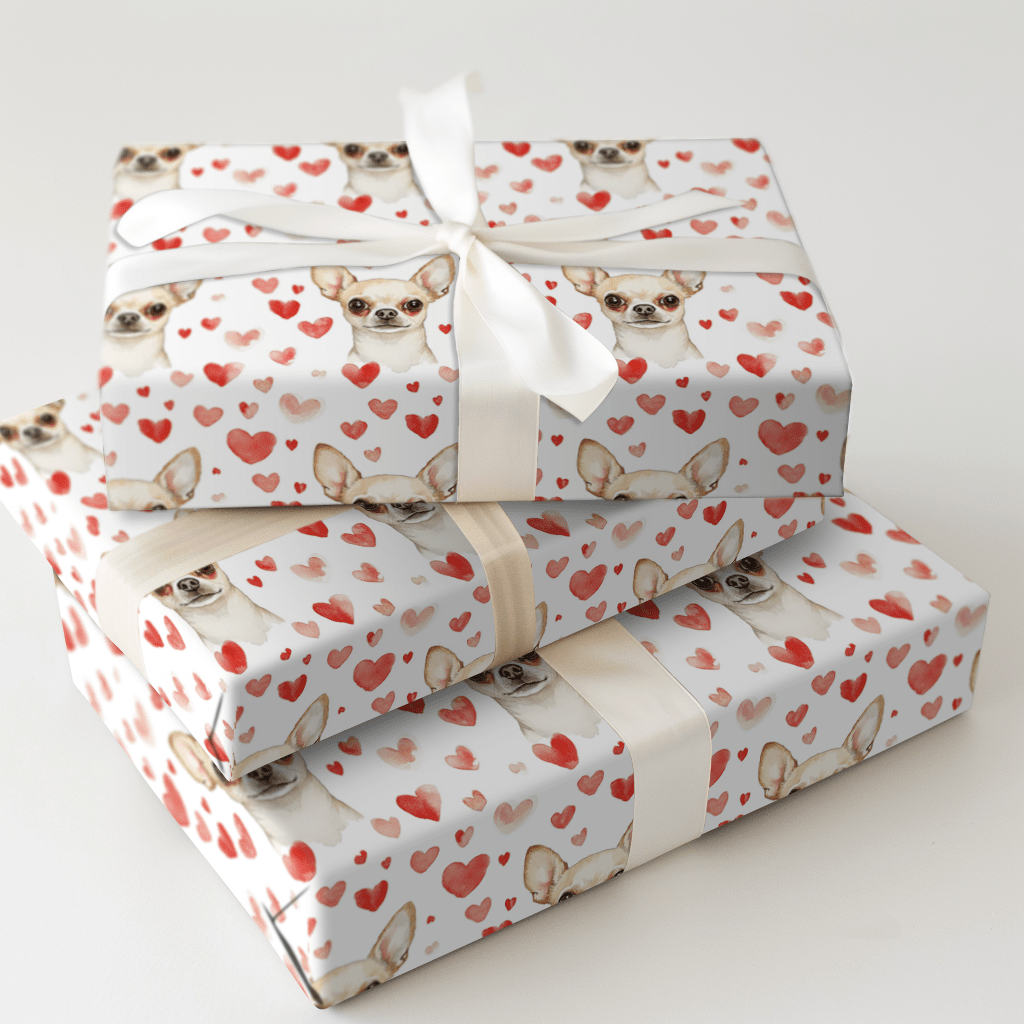 Chihuahua Valentine - Wrapping Paper - Aspen & Arlo