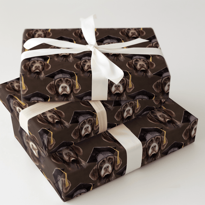 Chocolate Lab Graduate - Wrapping Paper - Aspen & Arlo