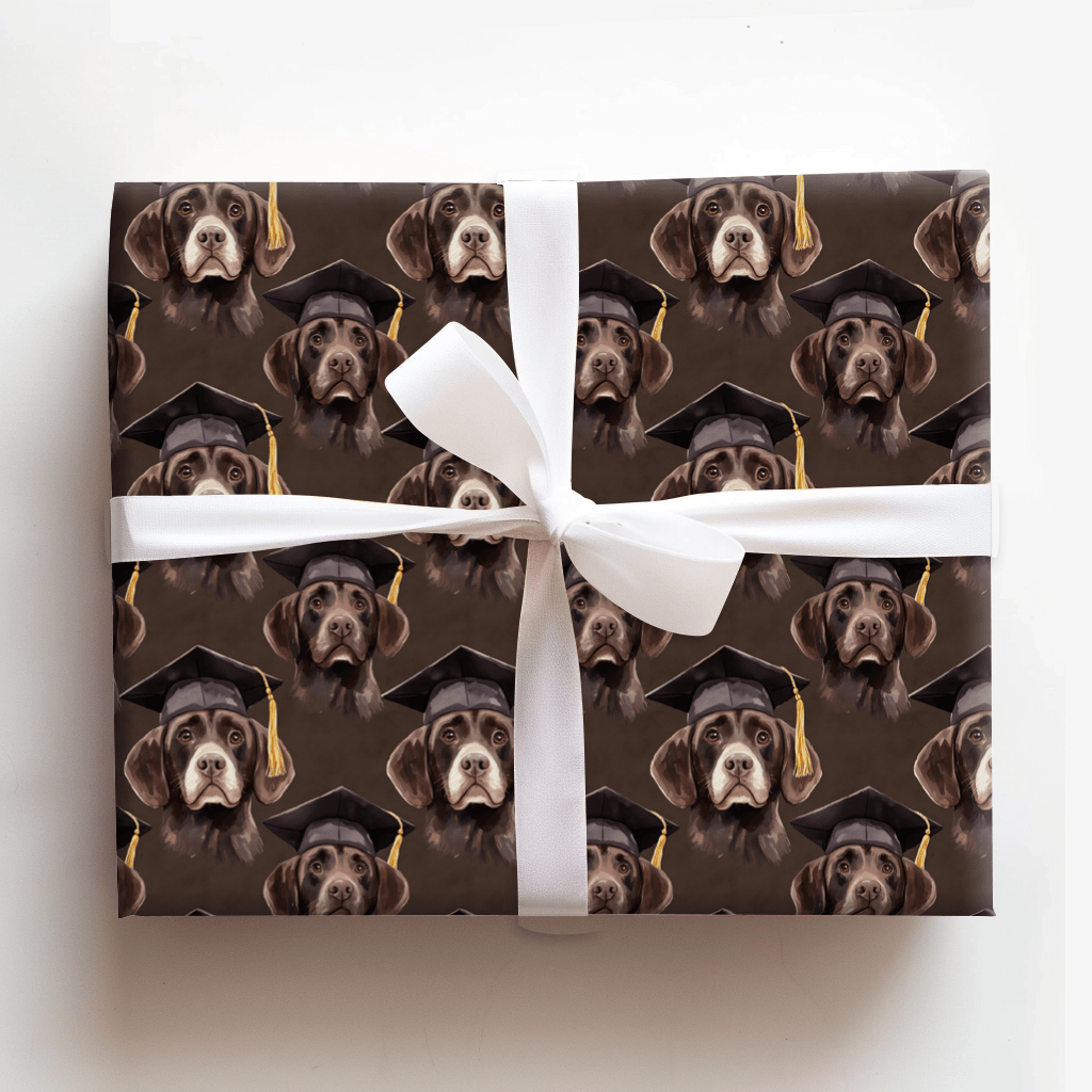 Chocolate Lab Graduate - Wrapping Paper - Aspen & Arlo