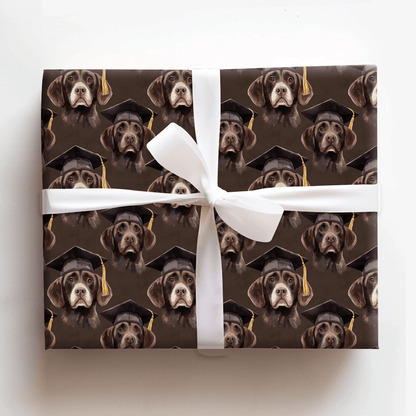 Chocolate Lab Graduate - Wrapping Paper - Aspen & Arlo