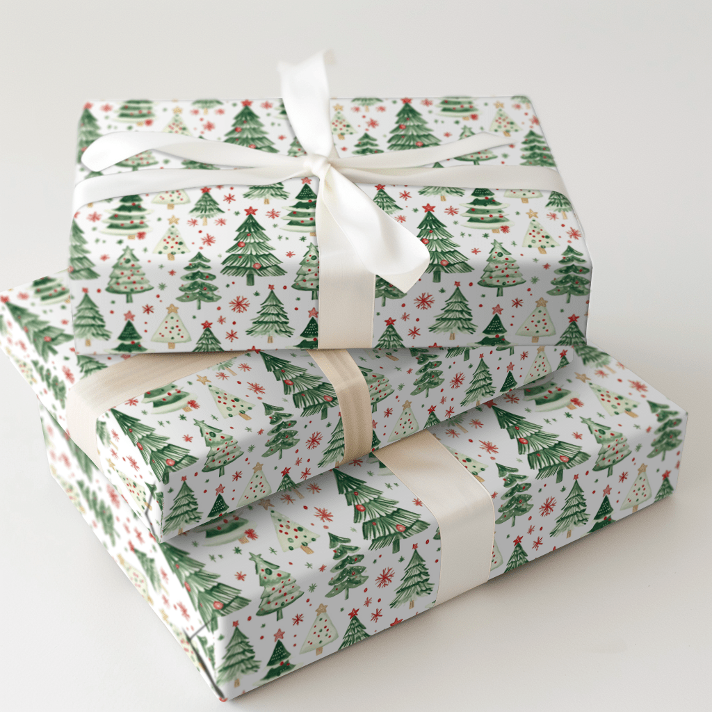Christmas Green Tree - Wrapping Paper - Aspen & Arlo