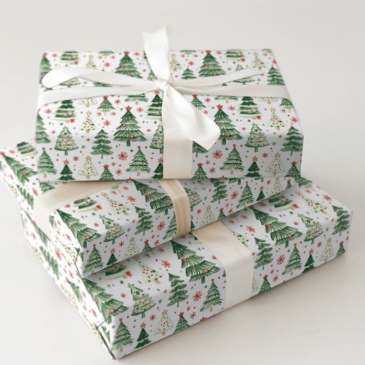 Christmas Green Tree - Wrapping Paper - Aspen & Arlo