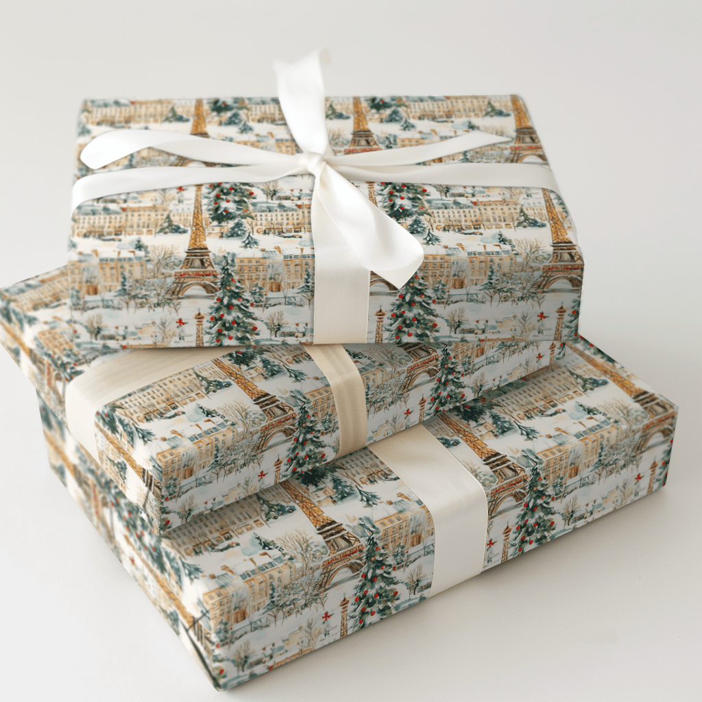 Christmas In Paris - Wrapping Paper - Aspen & Arlo