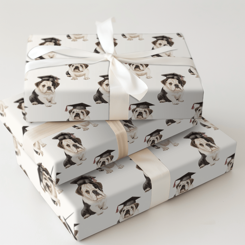 Class Act Bulldog - Wrapping Paper - Aspen & Arlo