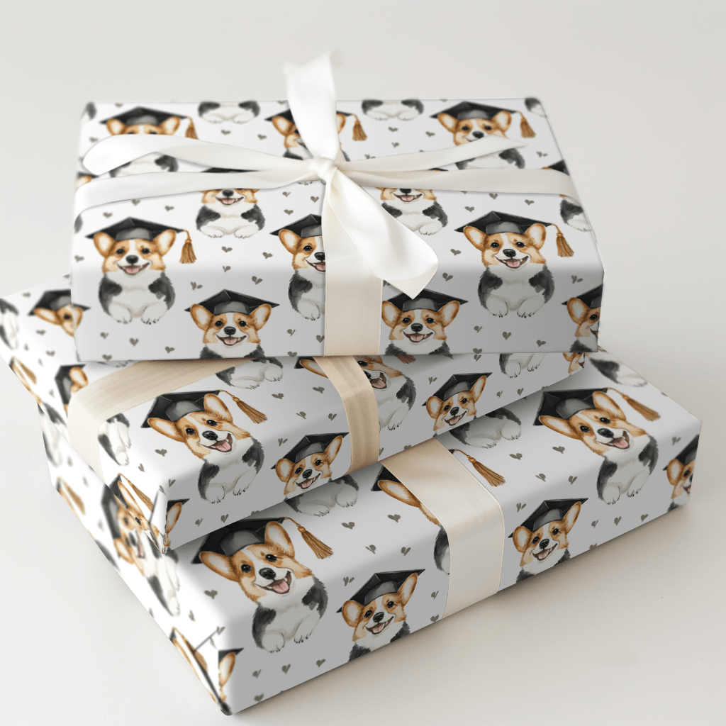 Corgi Graduate - Wrapping Paper - Aspen & Arlo
