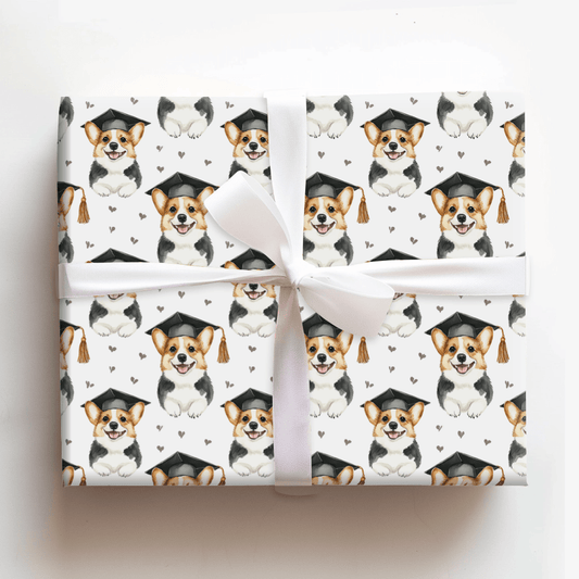 Corgi Graduate - Wrapping Paper - Aspen & Arlo
