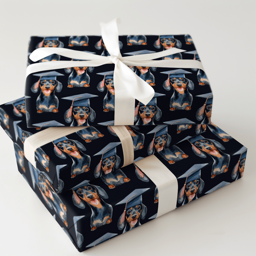 Dachshund Graduate - Wrapping Paper - Aspen & Arlo