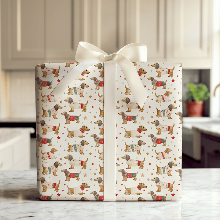 Dachshund Through the Snow - Wrapping Paper - Aspen & Arlo
