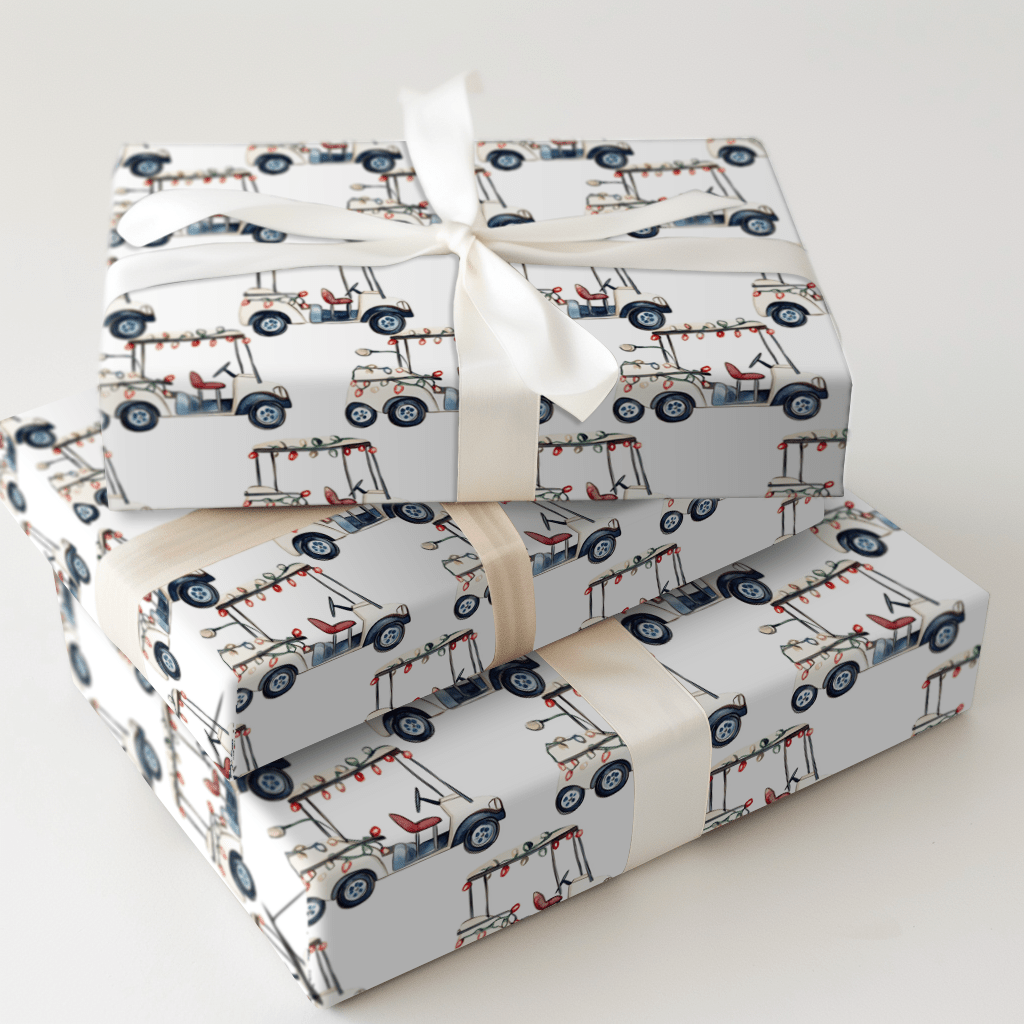 Deck the Carts - Wrapping Paper - Aspen & Arlo