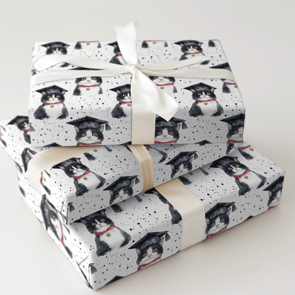 Domestic Shorthair Graduate - Wrapping Paper - Aspen & Arlo