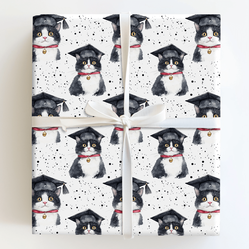 Domestic Shorthair Graduate - Wrapping Paper - Aspen & Arlo