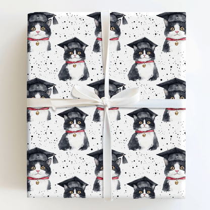 Domestic Shorthair Graduate - Wrapping Paper - Aspen & Arlo