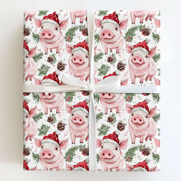 Dont Be a Snout Wrapping Paper: Christmas Pig Gift Wrap Wrapping Paper ...
