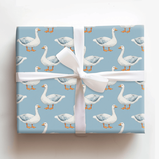 Dreamy Goose Blues - Wrapping Paper - Aspen & Arlo