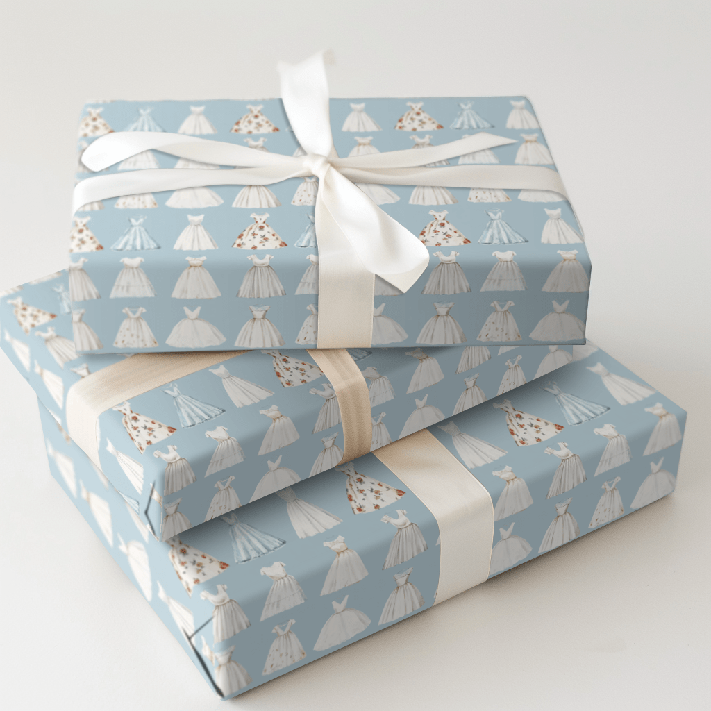 Dress in Something Blue - Wrapping Paper - Aspen & Arlo