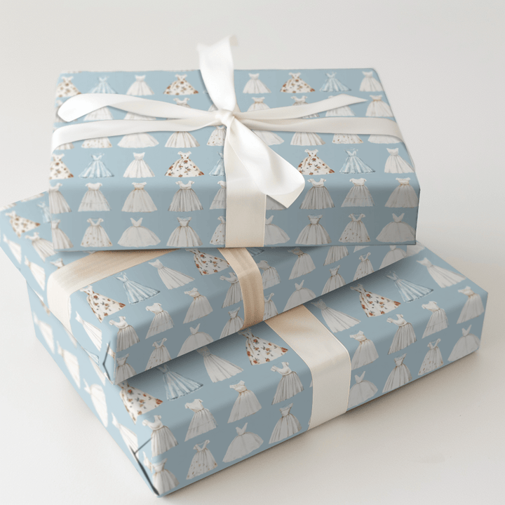 Dress in Something Blue - Wrapping Paper - Aspen & Arlo