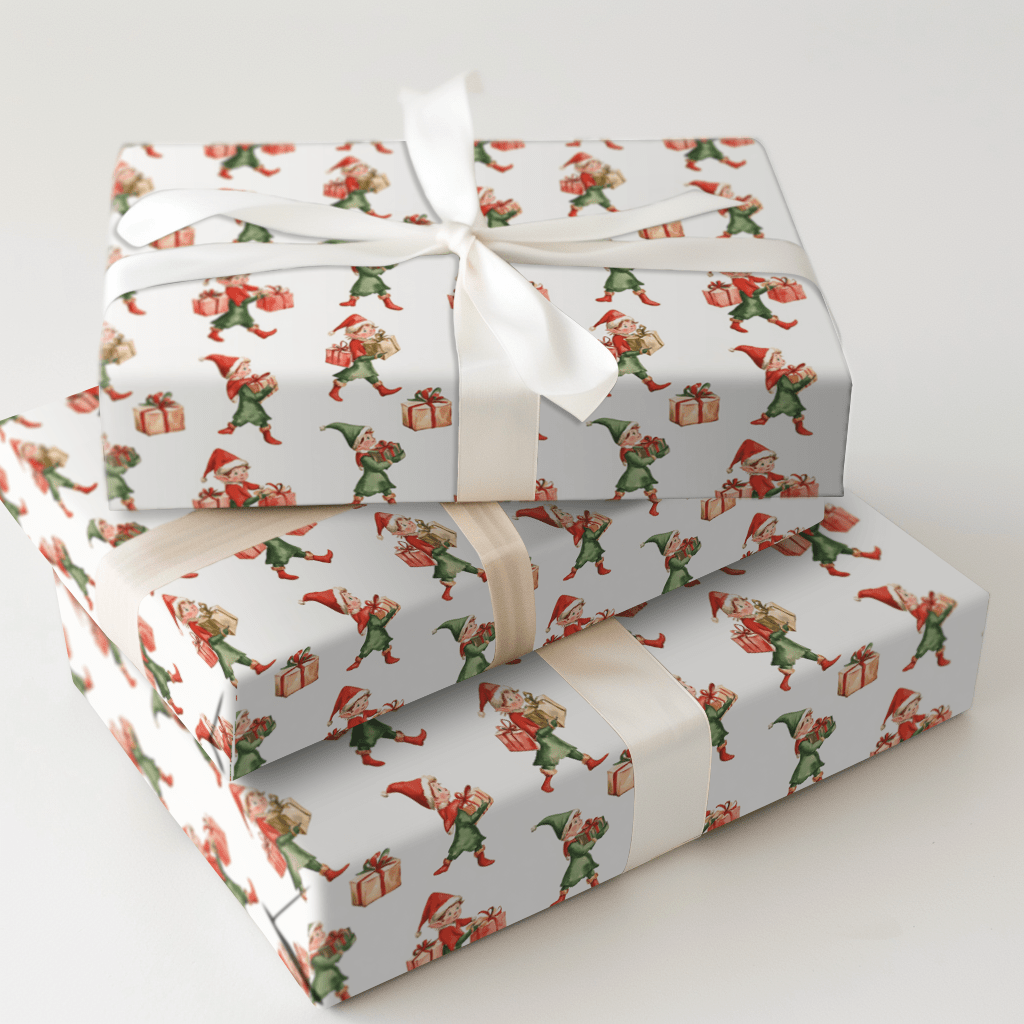 Elfin the Mood - Wrapping Paper - Aspen & Arlo