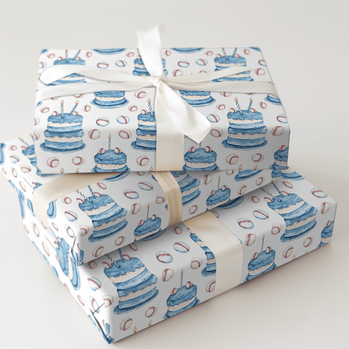 Fantastic Fastballs - Wrapping Paper - Aspen & Arlo
