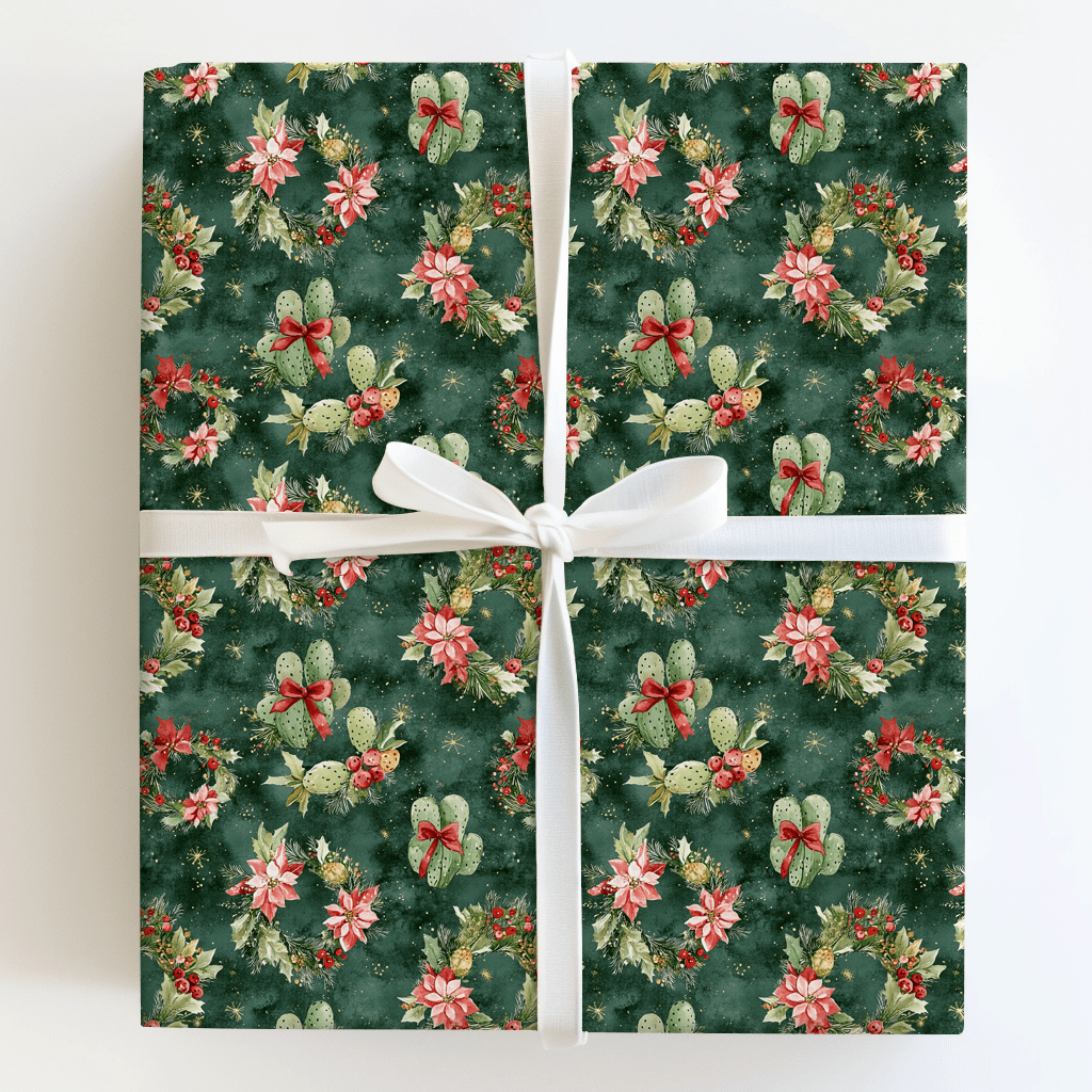 Festive Cacti - Wrapping Paper - Aspen & Arlo