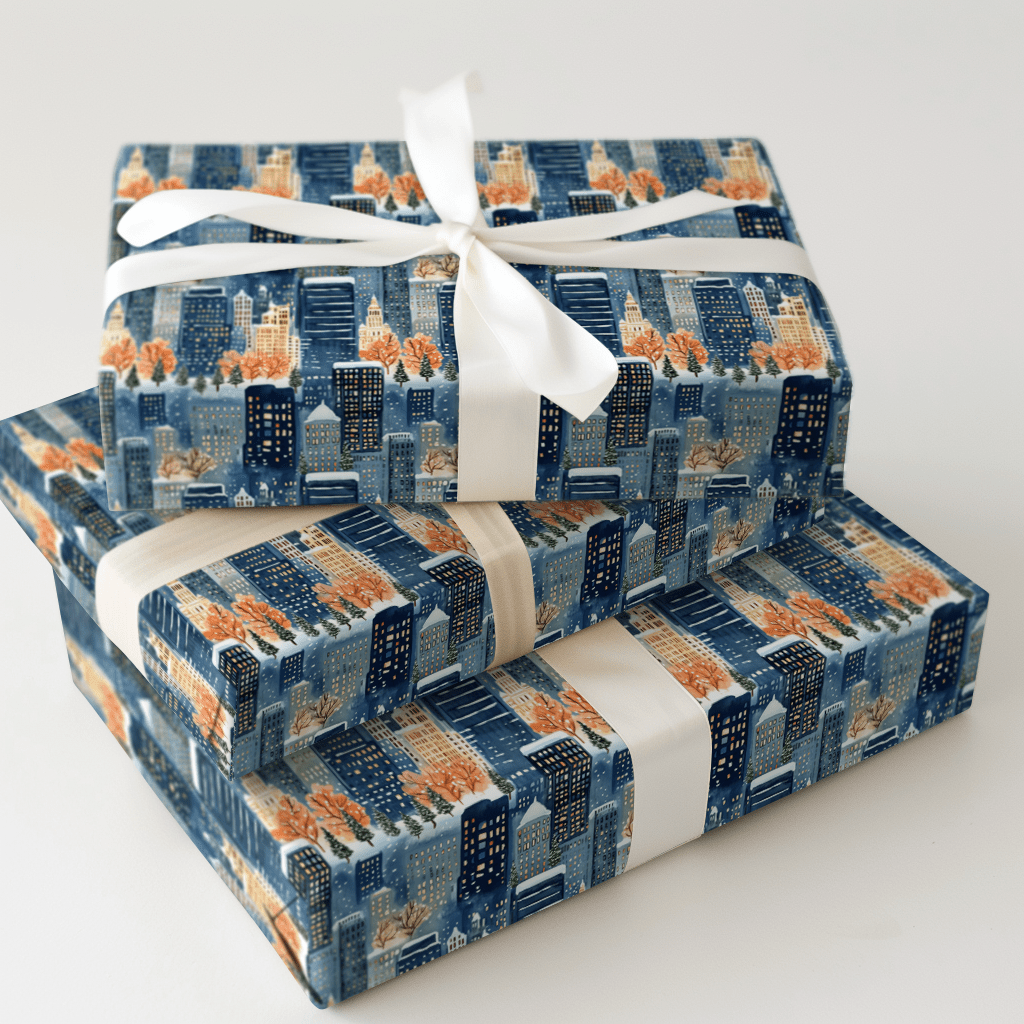 Festive Second CIty - Wrapping Paper - Aspen & Arlo