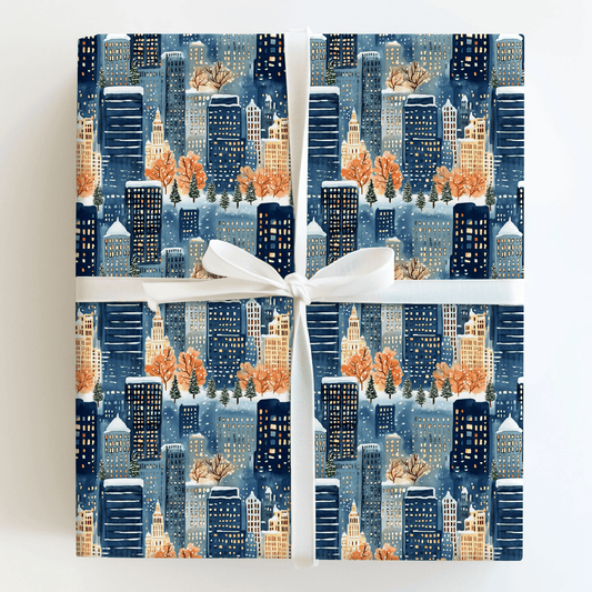 Festive Second CIty - Wrapping Paper - Aspen & Arlo