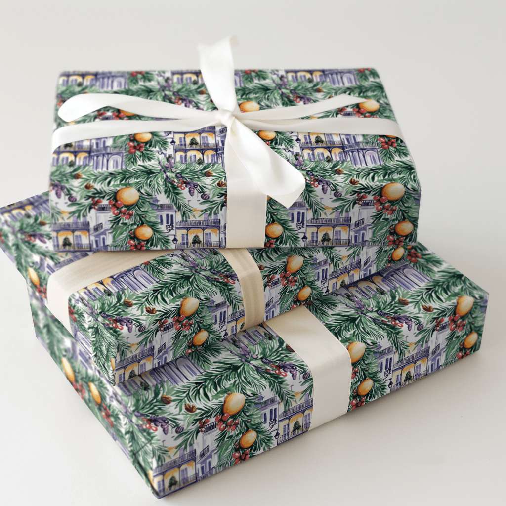 French Quarter Christmas - Wrapping Paper - Aspen & Arlo