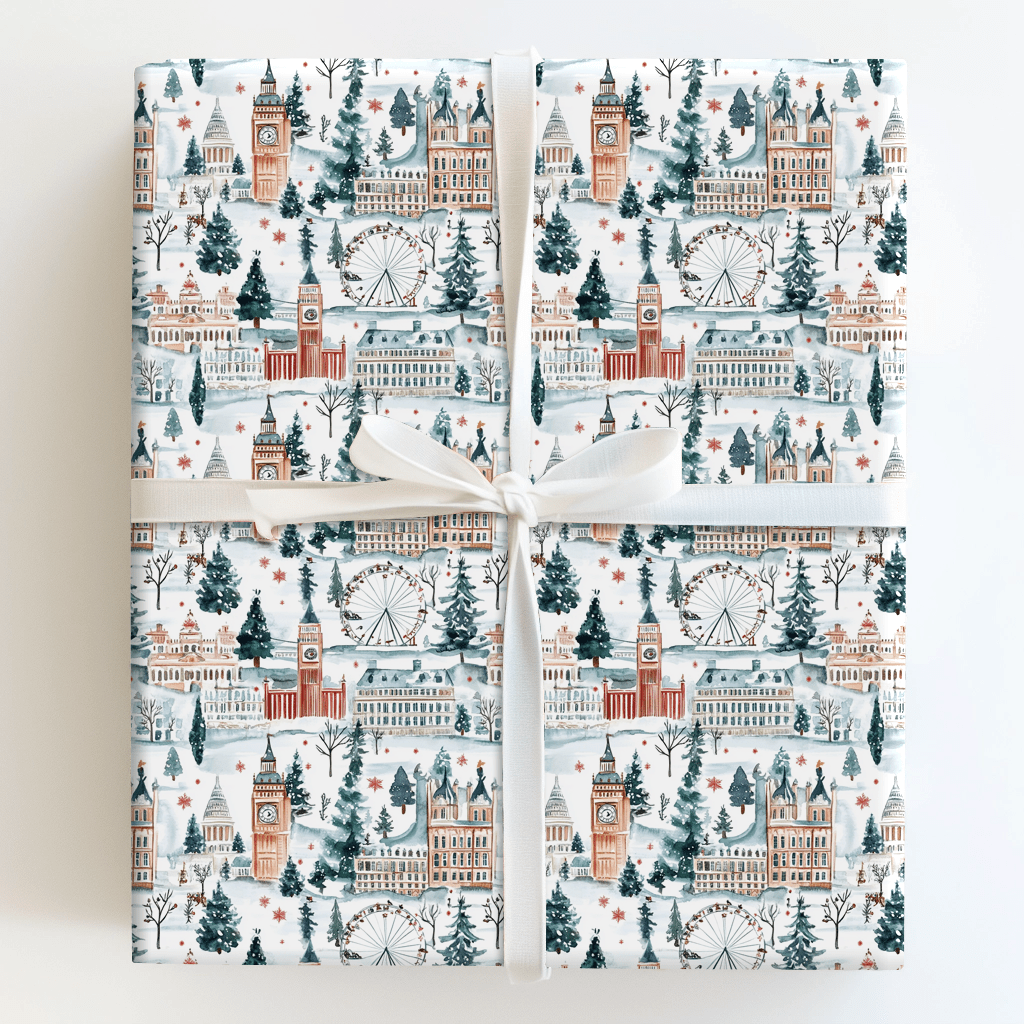 Frosted Abbey - Wrapping Paper - Aspen & Arlo