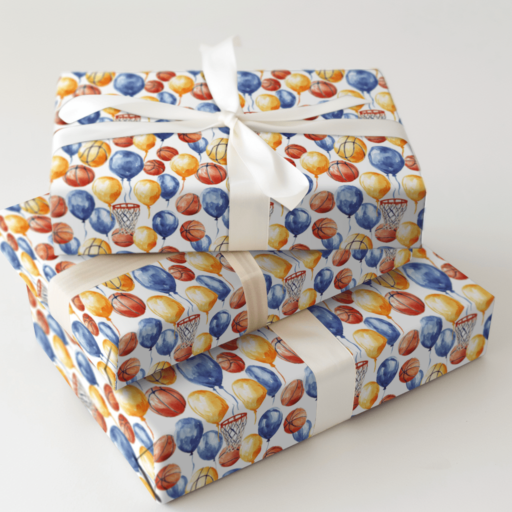 Full Court Birthday - Wrapping Paper - Aspen & Arlo