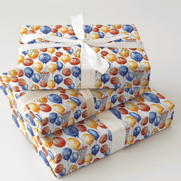 Full Court Birthday - Wrapping Paper - Aspen & Arlo