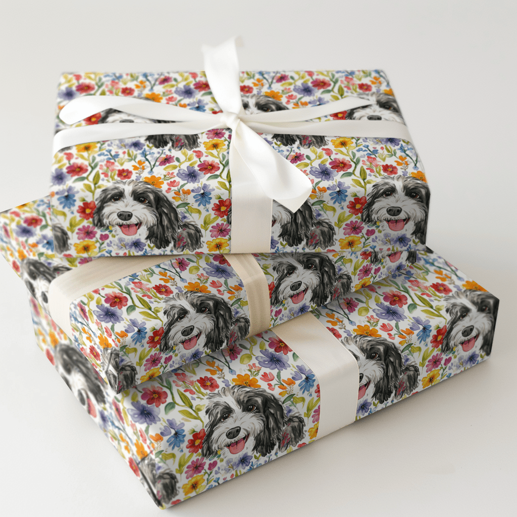 Garden with the Bernadoodle - Wrapping Paper - Aspen & Arlo