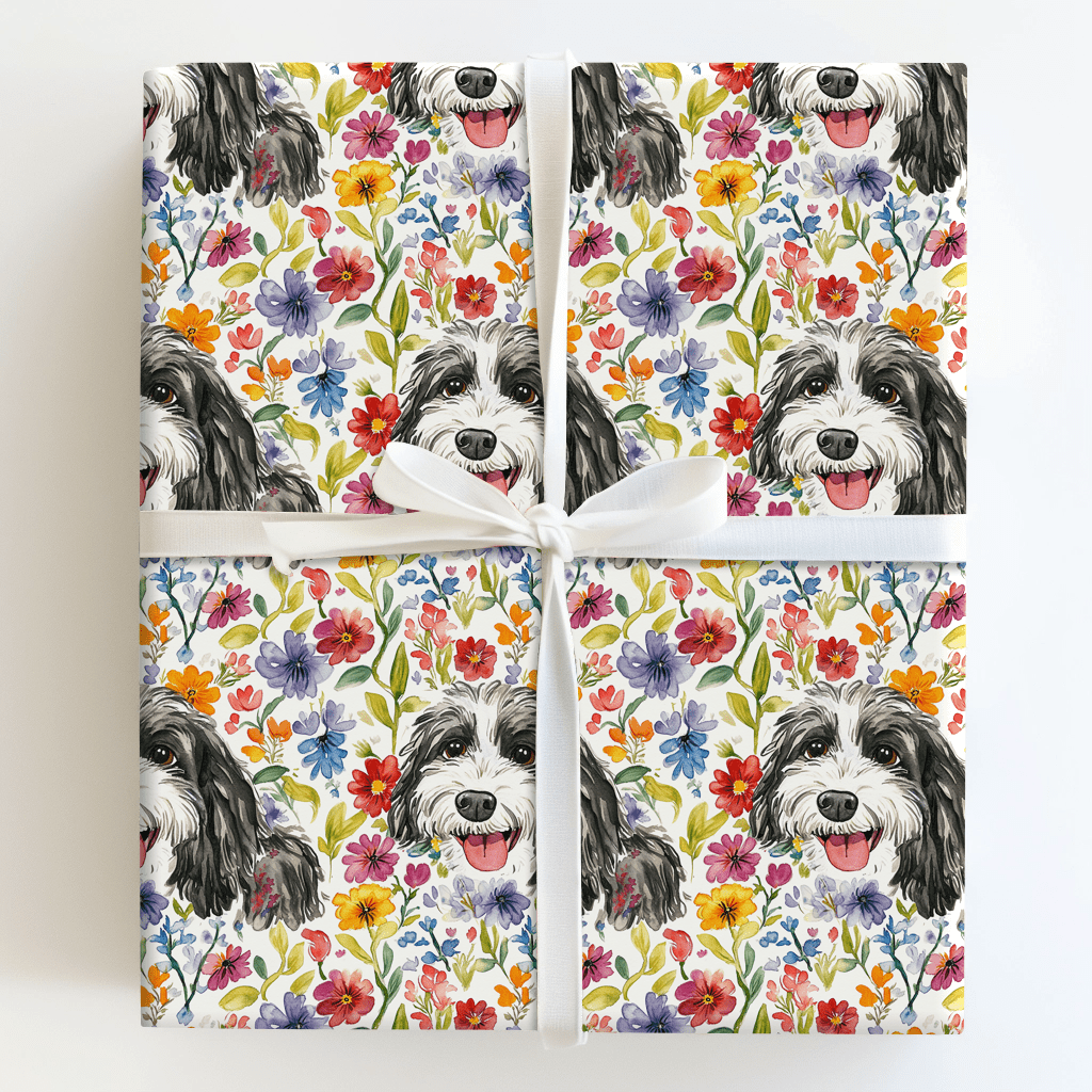Garden with the Bernadoodle - Wrapping Paper - Aspen & Arlo