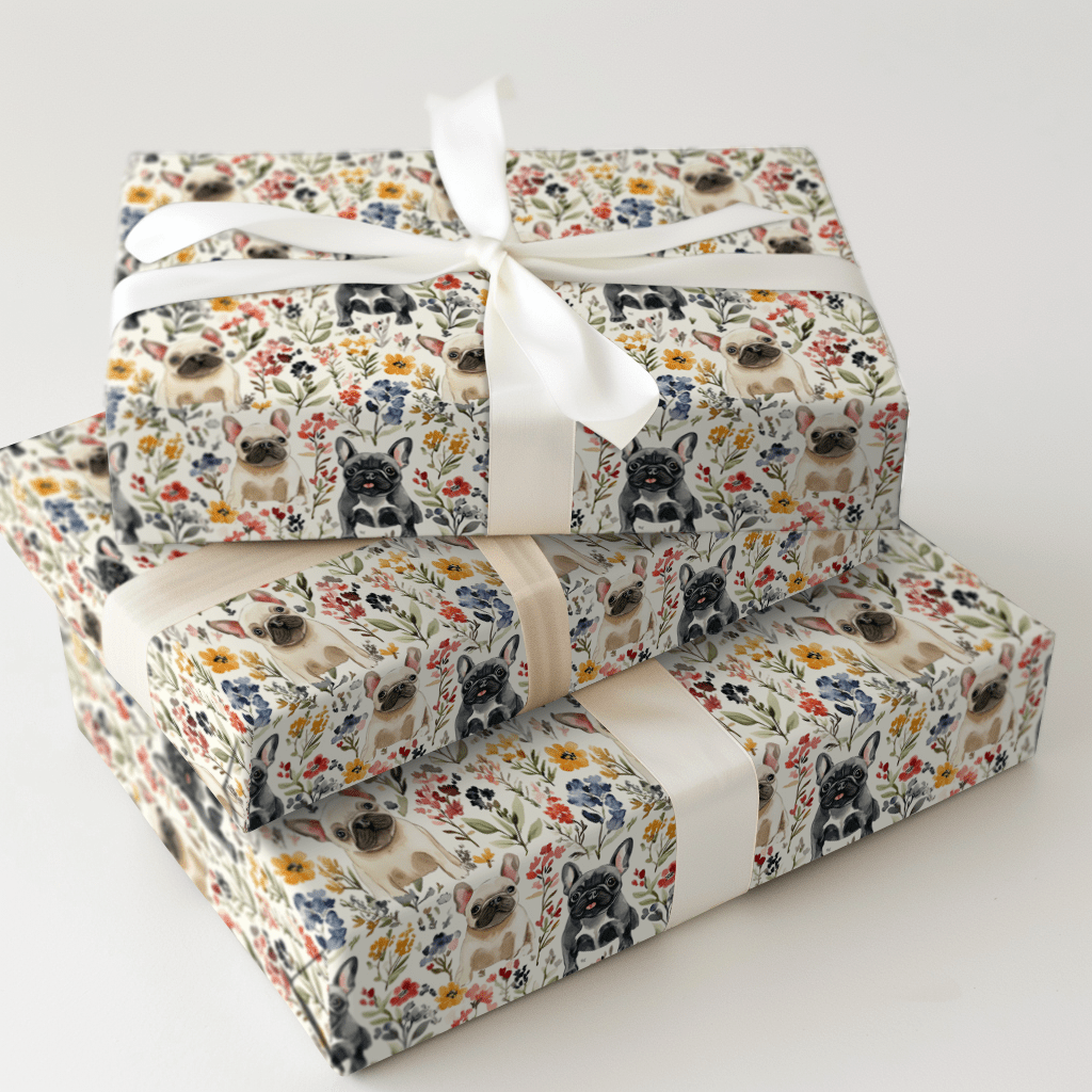 Garden with the Frenchie - Wrapping Paper - Aspen & Arlo